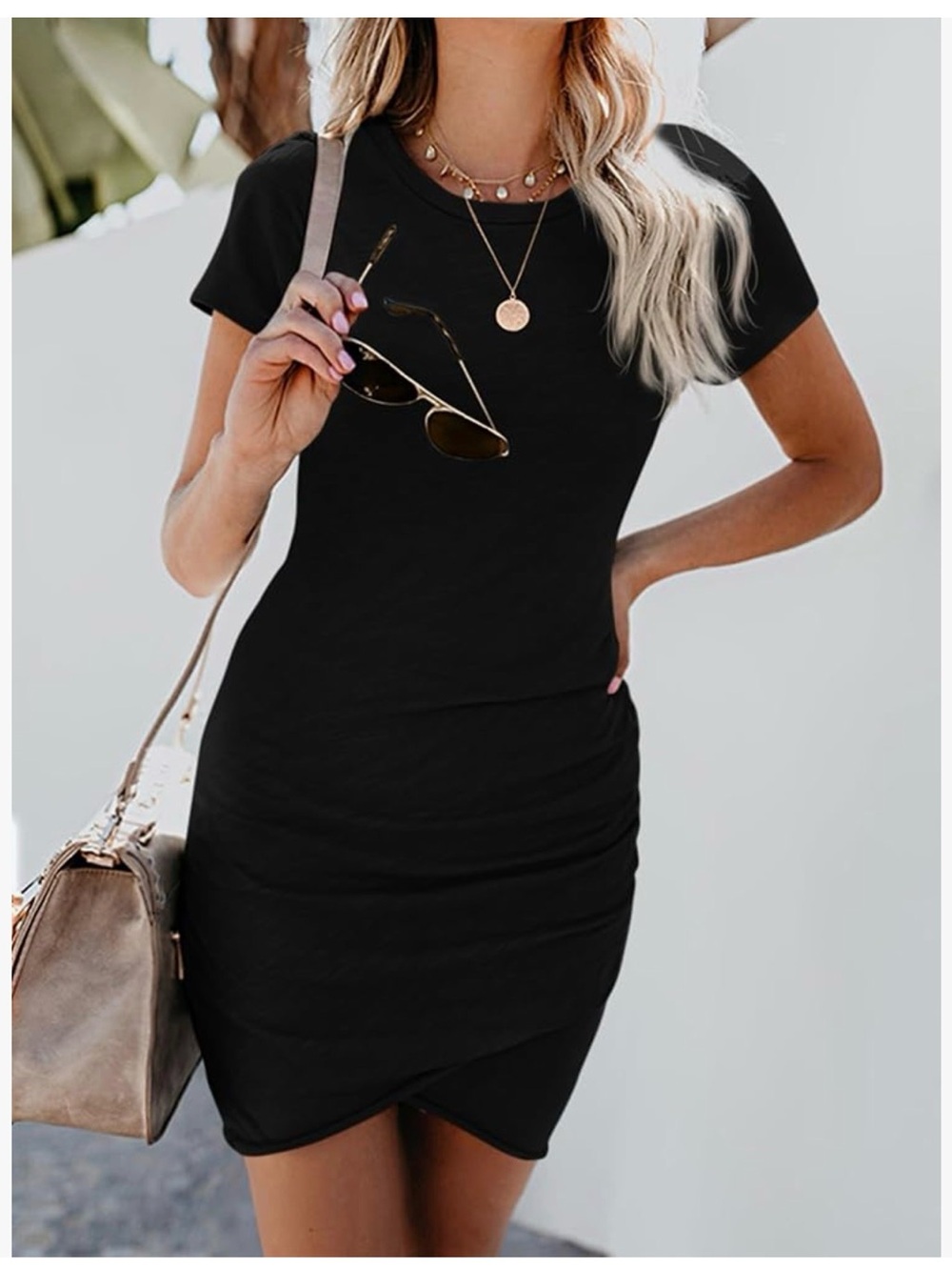 Black T shirt Dress Size M MSRP $37